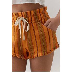 Urban Outfitters Women's Frankie Paperbag Micro Shorts Striped, Size XL NEW